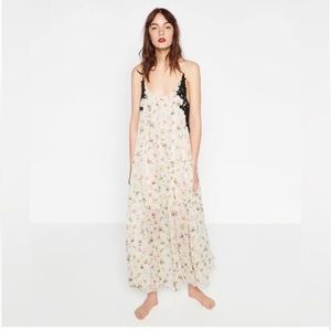 Zara studio romantic resort slip dress NWT M